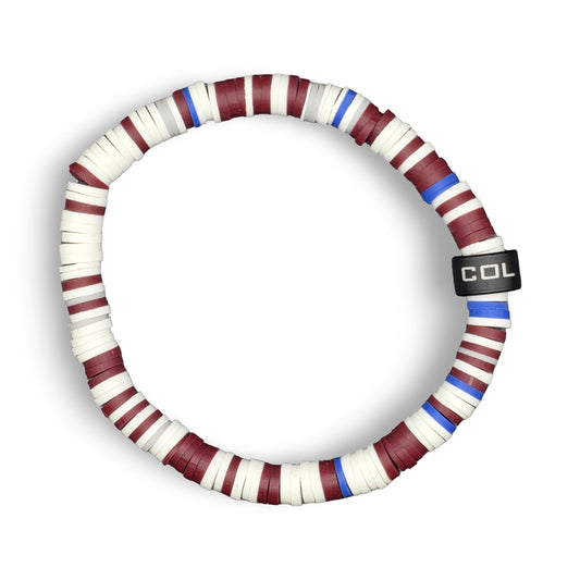 Slay Bands Colorado Hockey Team Color Bracelet – Away Edition – Unisex Game Day Sports Fan Jewelry