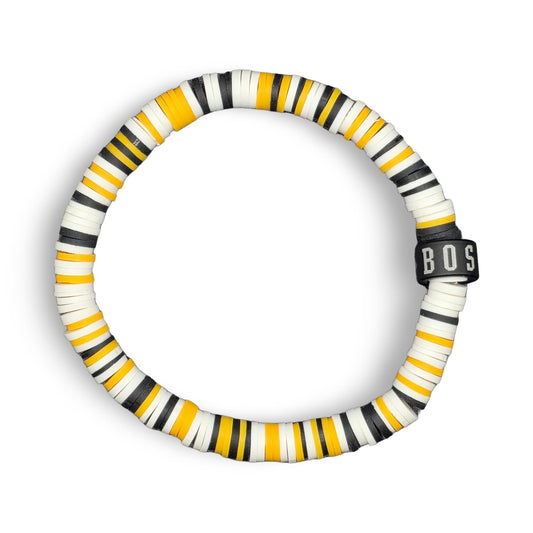 Slay Bands Boston Hockey Team Color Bracelet – Away Edition – Unisex Game Day Sports Fan Jewelry
