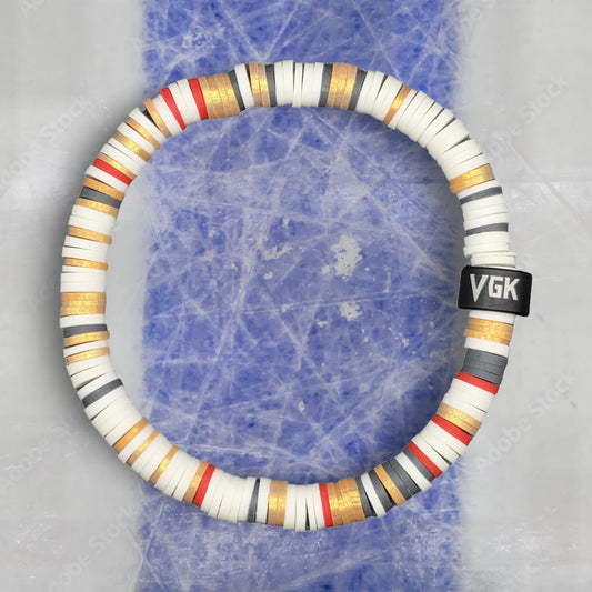 Slay Bands Vegas Hockey Team Color Bracelet – Away Edition – Unisex Game Day Fan Jewelry