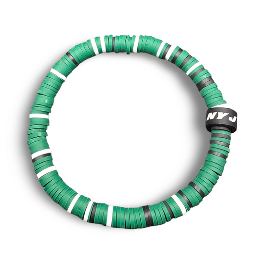 Slay Bands New York Jets Football Team Color Bracelet – Unisex Game Day Sports Fan Jewelry