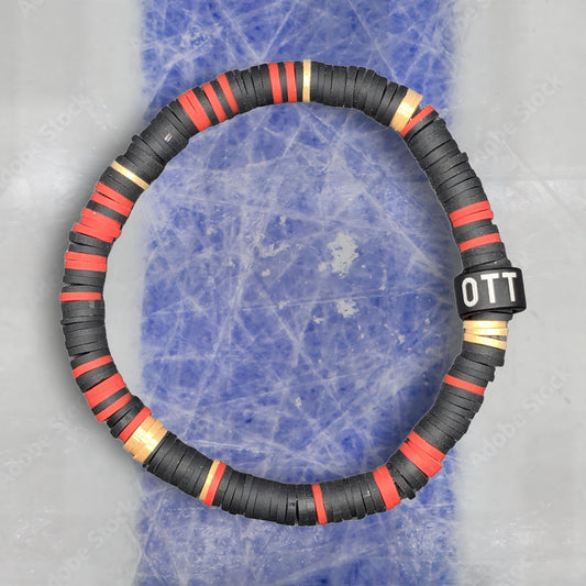 Slay Bands Ottawa Hockey Team Color Bracelet – Home Edition – Unisex Game Day Fan Jewelry