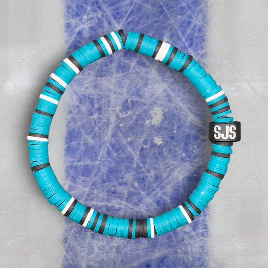 Slay Bands San Jose Hockey Team Color Bracelet – Home Edition – Unisex Game Day Fan Jewelry