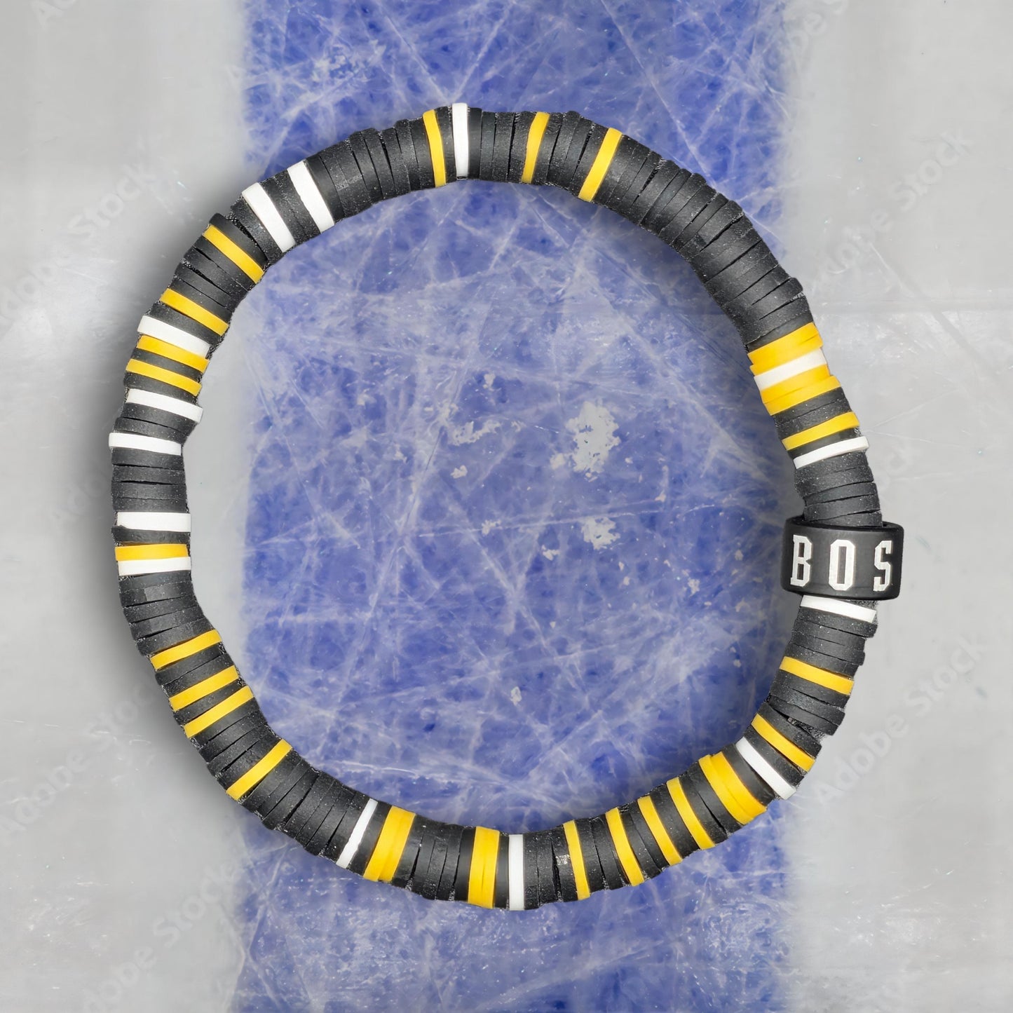 Slay Bands Boston Hockey Team Color Bracelet – Home Edition – Unisex Game Day Sports Fan Jewelry