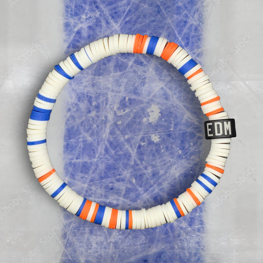 Slay Bands Edmonton Hockey Team Color Bracelet – Away Edition – Unisex Game Day Sports Fan Jewelry