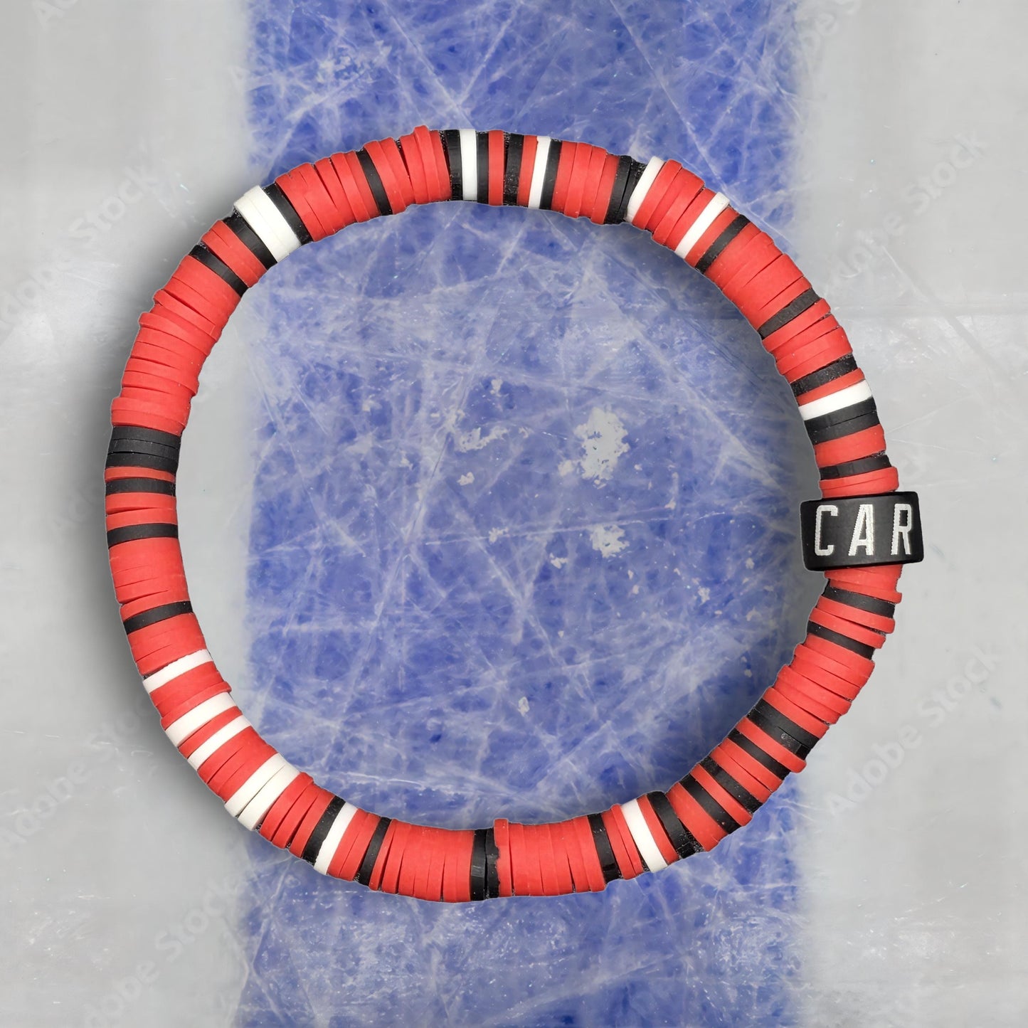Slay Bands Carolina Hockey Team Color Bracelet – Home Edition – Unisex Game Day Sports Fan Jewelry