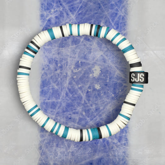 Slay Bands San Jose Hockey Team Color Bracelet – Away Edition – Unisex Game Day Fan Jewelry