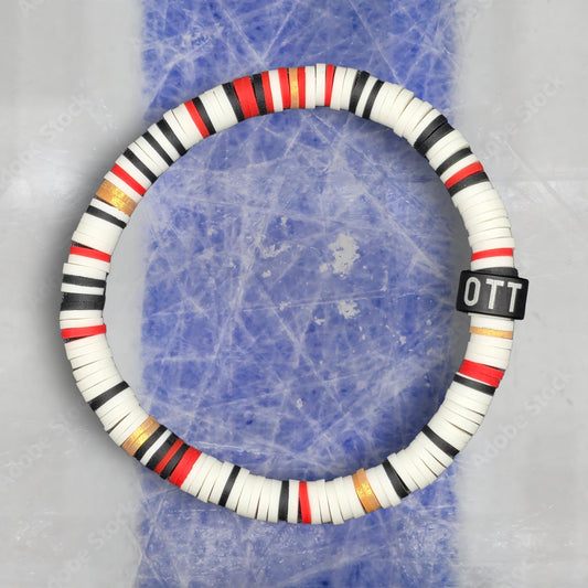 Slay Bands Ottawa Hockey Team Color Bracelet – Away Edition – Unisex Game Day Fan Jewelry