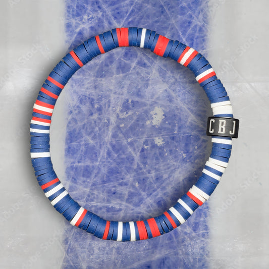 Slay Bands Columbus Hockey Team Color Bracelet – Home Edition – Unisex Game Day Fan Jewelry