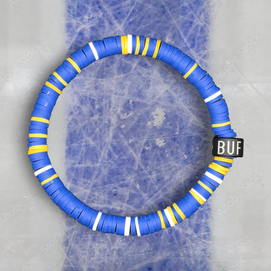 Slay Bands Buffalo Hockey Team Color Bracelet – Home Edition – Unisex Game Day Sports Fan Jewelry
