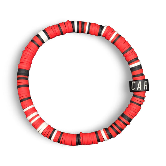 Slay Bands Carolina Hockey Team Color Bracelet – Home Edition – Unisex Game Day Sports Fan Jewelry
