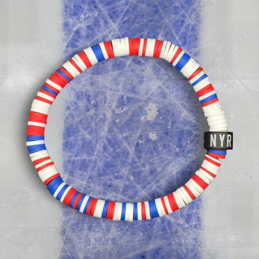 Slay Bands New York Hockey Team Color Bracelet – Away Edition – Unisex Game Day Fan Jewelry