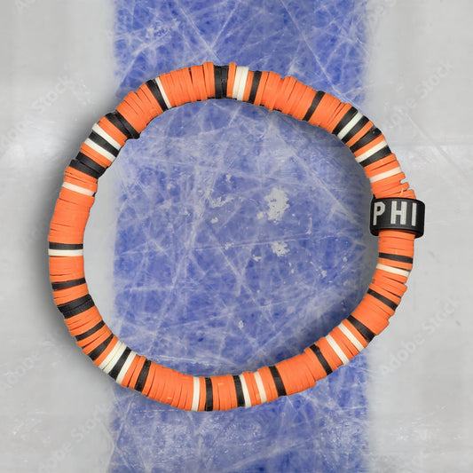 Slay Bands Philadelphia Hockey Team Color Bracelet – Home Edition – Unisex Game Day Fan Jewelry