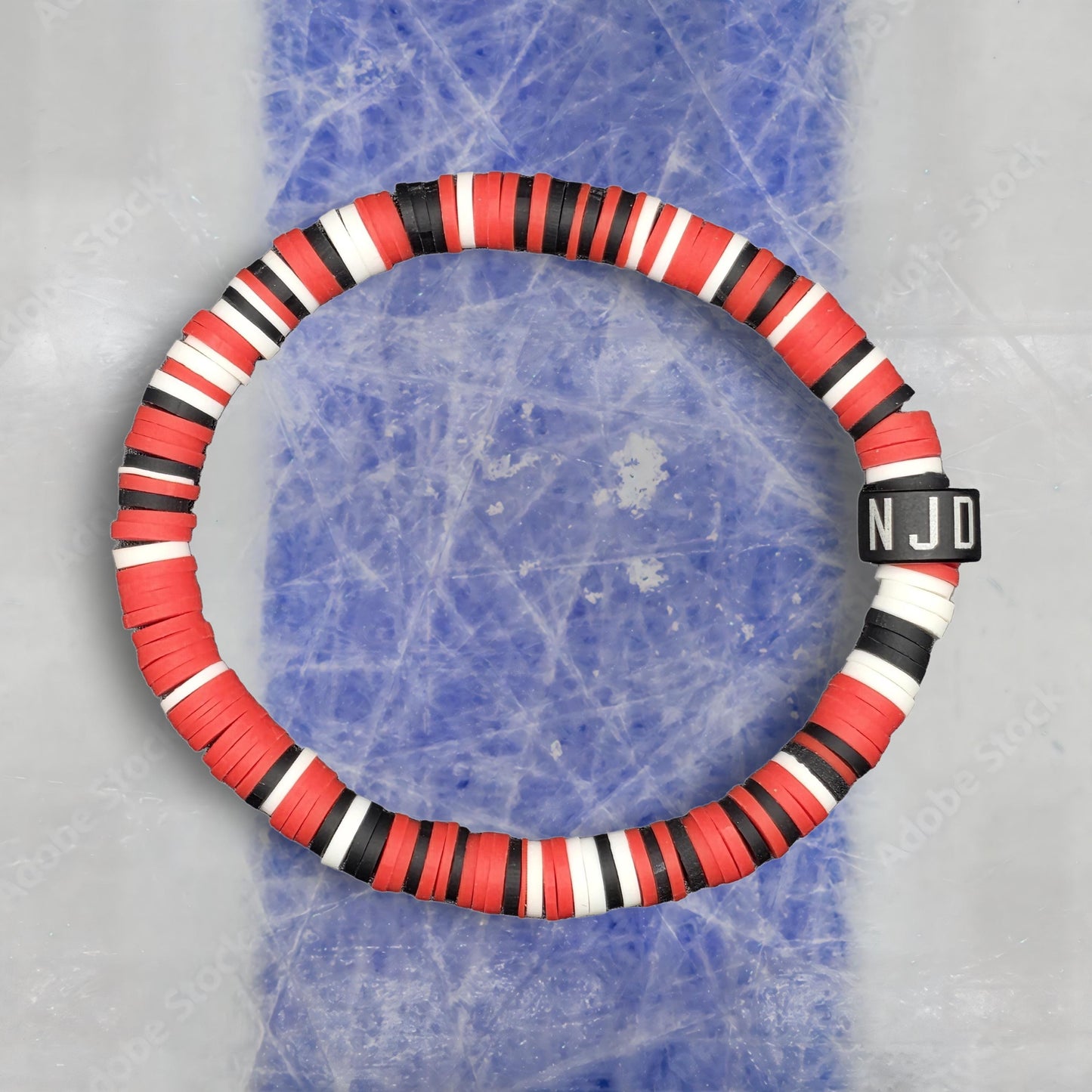 Slay Bands New Jersey Hockey Team Color Bracelet – Home Edition – Unisex Game Day Sports Fan Jewelry