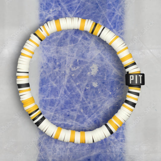 Slay Bands Pittsburgh Hockey Team Color Bracelet – Away Edition – Unisex Game Day Fan Jewelry